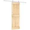 Slankios durys 70 x 210 cm Natūrali ir Balta