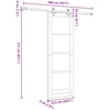 Slankios durys Natūrali ir Balta 73,5 x 211 cm