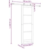 Slankios durys Natūrali ir Balta 73,5 x 211 cm