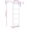 Slankios durys Natūrali ir Balta 73,5 x 211 cm