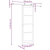 Slankios durys Natūrali ir Balta 73,5 x 211 cm