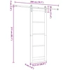 Slankios durys Natūrali ir Balta 73,5 x 211 cm