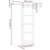 Slankios durys Natūrali ir Balta 73,5 x 211 cm
