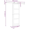 Slankios durys Natūrali ir Balta 73,5 x 211 cm