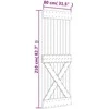 Slankios durys Natūrali ir Balta 80 x 210 cm