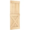 Slankios durys 80 x 210 cm Natūrali ir Balta