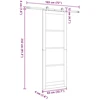 Slankios durys Natūrali ir Balta 83 x 232 cm