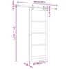 Slankios durys Natūrali ir Balta 83 x 232 cm