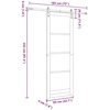 Slankios durys Natūrali ir Balta 83 x 232 cm