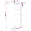 Slankios durys Natūrali ir Balta 86 x 211 cm