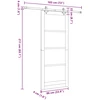 Slankios durys Natūrali ir Balta 86 x 211 cm