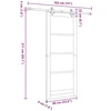 Slankios durys Natūrali ir Balta 86 x 211 cm