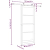 Slankios durys Natūrali ir Balta 86 x 211 cm