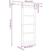 Slankios durys Natūrali ir Balta 86 x 211 cm