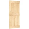 Slankios durys 90 x 210 cm Natūrali ir Balta