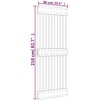 Slankios durys Natūrali ir Balta 90 x 210 cm