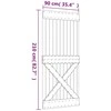 Slankios durys Natūrali ir Balta 90 x 210 cm