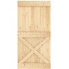 Slankios durys Natūrali ir juoda 100 x 210 cm