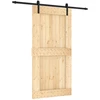 Slankios durys Natūrali ir juoda 100 x 210 cm