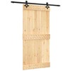 Slankios durys Natūrali ir juoda 100 x 210 cm
