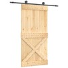 Slankios durys Natūrali ir juoda 100 x 210 cm