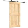 Slankios durys Natūrali ir juoda 100 x 210 cm
