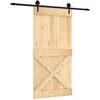 Slankios durys Natūrali ir juoda 100 x 210 cm