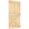 Slankios durys Natūrali ir juoda 100 x 210 cm