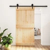 Slankios durys Natūrali ir juoda 100 x 210 cm