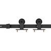 Slankios durys 100 x 210 cm Natūrali ir juoda