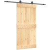 Slankios durys Natūrali ir juoda 100 x 210 cm