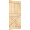 Slankios durys Natūrali ir juoda 100 x 210 cm