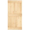 Slankios durys Natūrali ir juoda 100 x 210 cm