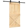 Slankios durys Natūrali ir juoda 100 x 210 cm