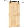 Slankios durys Natūrali ir juoda 100 x 210 cm