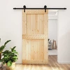 Slankios durys Natūrali ir juoda 100 x 210 cm