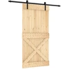 Slankios durys Natūrali ir juoda 100 x 210 cm