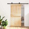 Slankios durys Natūrali ir juoda 100 x 210 cm