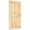 Slankios durys Natūrali ir juoda 100 x 210 cm