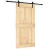 Slankios durys Natūrali ir juoda 100 x 210 cm