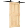 Slankios durys Natūrali ir juoda 100 x 210 cm
