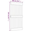 Slankios durys 100 x 210 cm Natūrali ir juoda