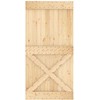 Slankios durys Natūrali ir juoda 100 x 210 cm