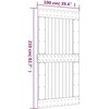Slankios durys 100 x 210 cm Natūrali ir juoda