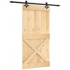 Slankios durys Natūrali ir juoda 100 x 210 cm
