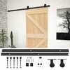 Slankios durys Natūrali ir juoda 100 x 210 cm