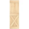 Slankios durys Natūrali ir juoda 70 x 210 cm