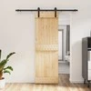 Slankios durys Natūrali ir juoda 70 x 210 cm