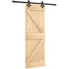 Slankios durys Natūrali ir juoda 70 x 210 cm