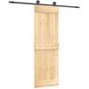 Slankios durys Natūrali ir juoda 70 x 210 cm
